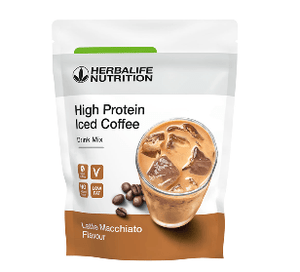 High Protein Iced Coffee Latte Macchiato 308 g - Herba-Nutrition