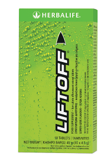 Lift Off® Effervescent Energy Drink Lemon-lime 10 tablets per box - Herba-Nutrition